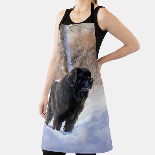 Newfoundland laat het sneeuwen Kerstmis Schort (Insitu)