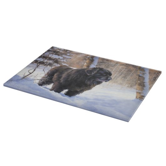Newfoundland laat het sneeuwen Kerstmis Snijplank (Hoek)