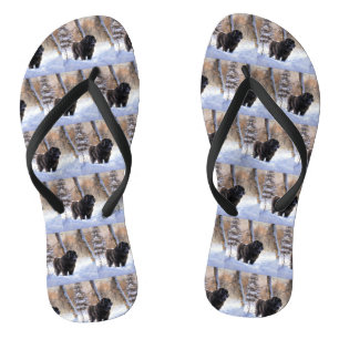 Newfoundland laat het sneeuwen Kerstmis Teenslippers