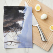 Newfoundland laat het sneeuwen Kerstmis Theedoek (Quarter Fold)