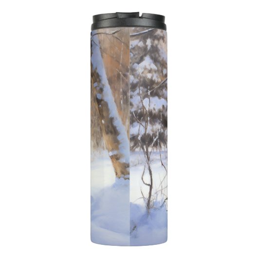 Newfoundland laat het sneeuwen Kerstmis Thermosbeker (Achterkant)