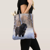 Newfoundland laat het sneeuwen Kerstmis Tote Bag (Dichtbij)