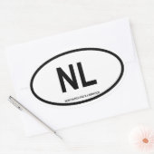 Newfoundland & Labrador "NL" Ovale Sticker (Envelop)