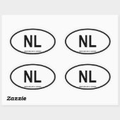 Newfoundland & Labrador "NL" Ovale Sticker (Vel)