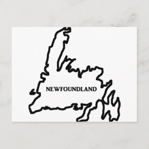 newfoundland labrador overzicht met hondennaam.png briefkaart