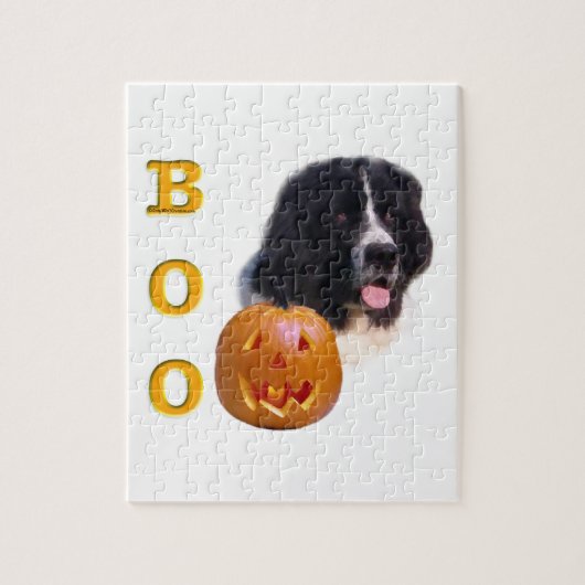 Newfoundland Landseer Halloween Boo Legpuzzel (Verticaal)