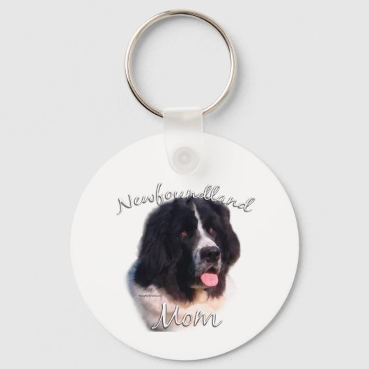 Newfoundland (landseer) Mam 2 Sleutelhanger (Voorkant)