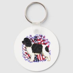 Newfoundland (landseer) Patriot Sleutelhanger