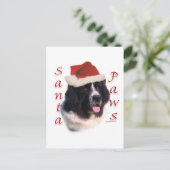 Newfoundland (landseer) Santa Paws Feestdagenkaart (Staand voorkant)