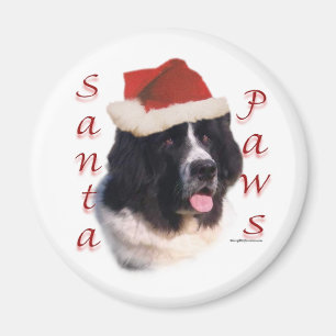 Newfoundland (landseer) Santa Paws Magneet