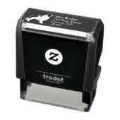 Newfoundland Landseer Silhouette Retouradres Zelfinktende Stempel (Product)