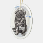 Newfoundland "Let it Snow" Keramisch Ornament (Links)
