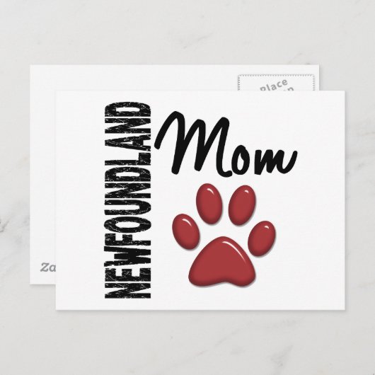 Newfoundland mama 2 briefkaart (Voorkant / Achterkant)