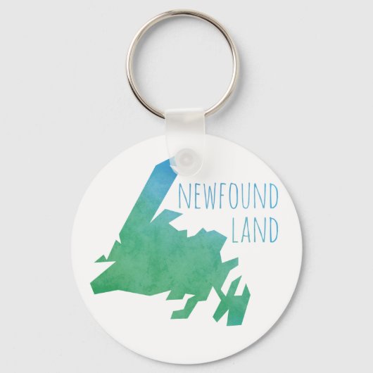 Newfoundland Map Sleutelhanger (Voorkant)
