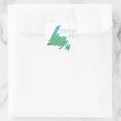 Newfoundland Map Vierkante Sticker (Tas)