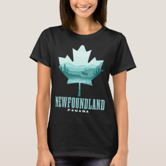 Newfoundland Maple Leaf Moose Vintage Canada Canad T-shirt