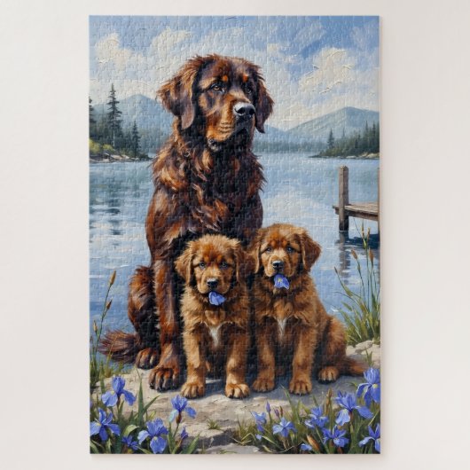 Newfoundland Meren Iris Kunst Legpuzzel (Verticaal)