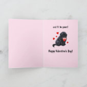 Newfoundland met hart Valentijnsdag Feestdagen Kaart (Binnen)