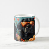 Newfoundland met Hartrozen Valentijnsdag Koffiemok (Voorkant rechts)