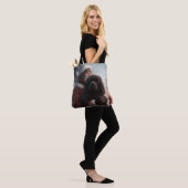 Newfoundland met Kerstman Festieve Kerstmis Tote Bag (Op model)