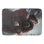 Newfoundland met Sinterklaas Feestelijke Kerstmis Badmat (Voorkant)