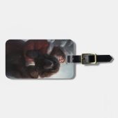 Newfoundland met Sinterklaas Feestelijke Kerstmis Bagagelabel (Voorkant horizontaal)