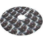 Newfoundland met Sinterklaas Feestelijke Kerstmis Kerstboom Rok (Gekanteld)