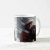 Newfoundland met Sinterklaas Feestelijke Kerstmis Koffiemok (Voorkant rechts)