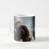 Newfoundland met Sinterklaas Feestelijke Kerstmis Koffiemok (Voorkant links)
