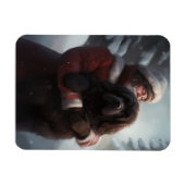 Newfoundland met Sinterklaas Feestelijke Kerstmis Magneet (Horizontaal)