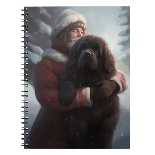 Newfoundland met Sinterklaas Feestelijke Kerstmis Notitieboek (Voorkant)