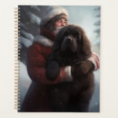 Newfoundland met Sinterklaas Feestelijke Kerstmis Planner (Voorkant)