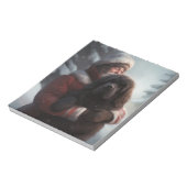 Newfoundland met Sinterklaas Festieve Kerstmis  Notitieblok (Linkerzijde)