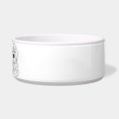 Newfoundland Minimalist Line Art personalized bowl Voerbakje (Rechts)