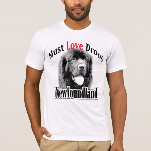 Newfoundland moet houden van kwijlen t-shirt (Voorkant)