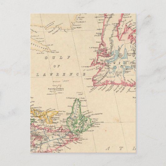 Newfoundland, New Brunswick, Nova Scotia Briefkaart (Voorkant)