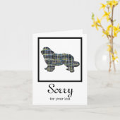 Newfoundland/Newfie Dog Pet Sympathiakaart Kaart (Gele Bloem)