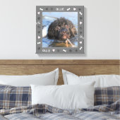 Newfoundland Newfie Foto en Naam Canvas Afdruk (Insitu (Slaapkamer))