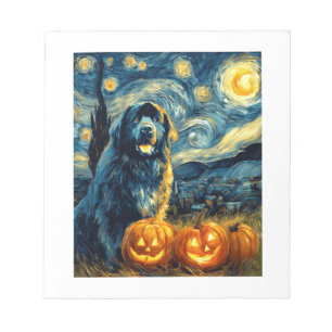 Newfoundland Newfie Schattige Hond Halloween Jack Notitieblok