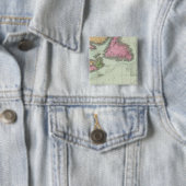 Newfoundland Nova Scotia en New Brunswick Vierkante Button 5,1 Cm (In situ)
