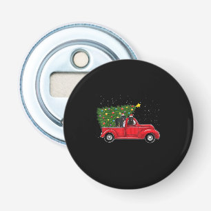 Newfoundland op de rode vrachtwagen Pascadeau Button Flesopener