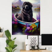 Newfoundland op een peddel: Een landschappelijk av Poster (Thuiskantoor)