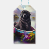 Newfoundland op een peddel: een Schilderachtig avo Cadeaulabel (Voorkant)