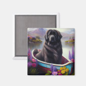 Newfoundland op een peddel: een Schilderachtig avo Magneet (Voorkant / Achterkant)