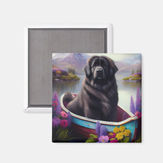 Newfoundland op een peddel: een Schilderachtig avo Magneet (Voorkant / Achterkant)