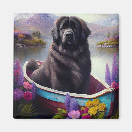 Newfoundland op een peddel: een Schilderachtig avo Magneet (Voorkant)