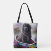 Newfoundland op een peddel: een Schilderachtig avo Tote Bag (Achterkant)