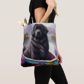 Newfoundland op een peddel: een Schilderachtig avo Tote Bag (Dichtbij)