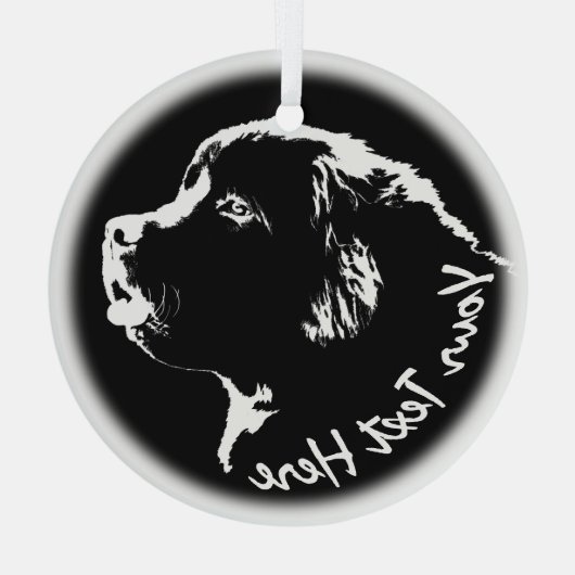 Newfoundland Ornament Personalized Dog Decoration (Achterkant)