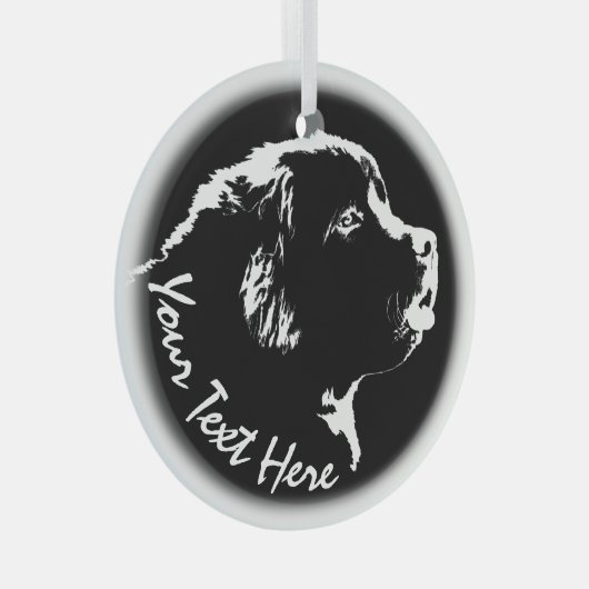 Newfoundland Ornament Personalized Dog Decoration (Voorkant Rechts)
